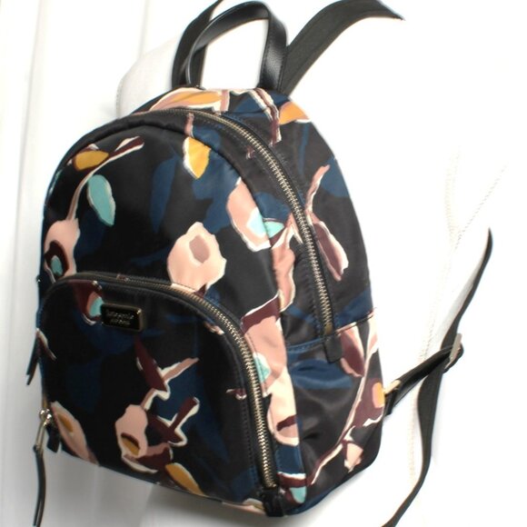 Kate Spade New York Floral Nylon Backpack Black Multicolor main image 7
